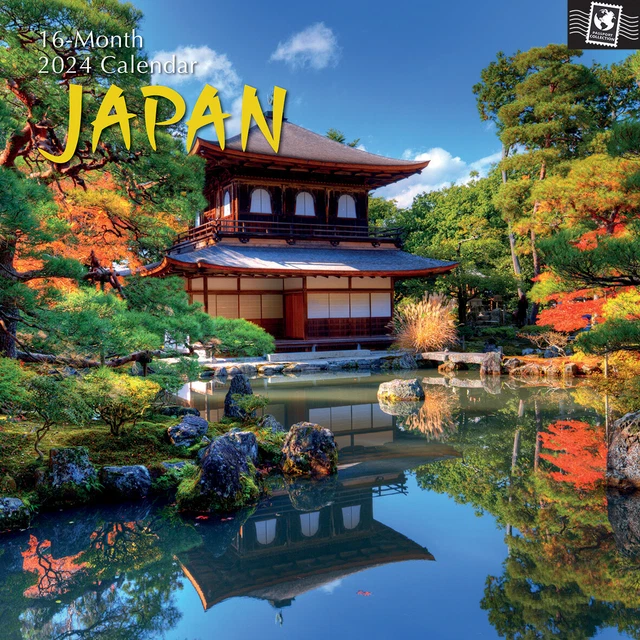 JAPAN 2024 SQUARE Wall Calendar 16 Month Premium Planner Christmas New