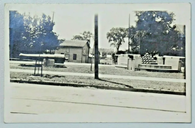 Early 1900's Civil War 1861 Memorial Cannons Vintage Real Photo Postcard 7509