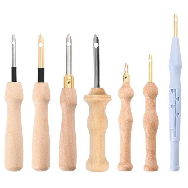 Stick-Stanznadel, Holzgriff, Stanznadel, -Hakenwerkzeug, Komplettes T7Q7