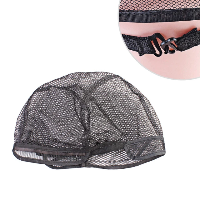 5 PIEZAS Gorra de peluca abovedada Tapas de fabricación de pelucas Black
