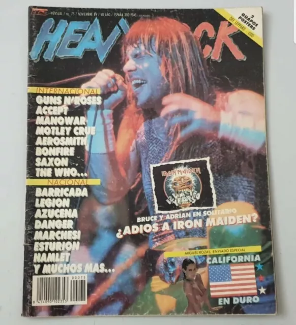 REVISTA HEAVY ROCK N°75 Noviembre 1989