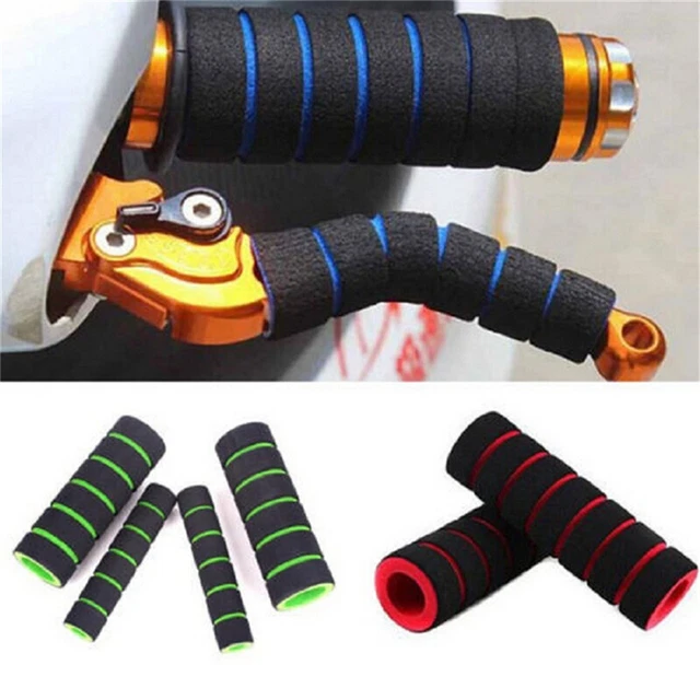 2Pair Motorcycle Bicycle HandleBar Grip+Brake Clutch Lever Soft Sponge Cover -yp