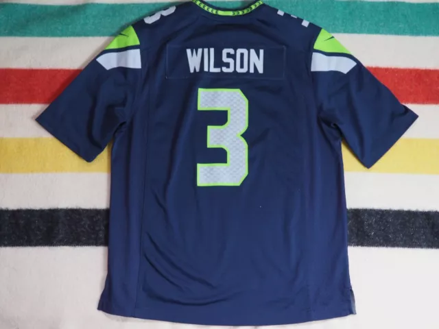 NIKE On Field NFL Seattle Seahawks #3 Russell Wilson Jersey Blue Women’s L  - EUC
