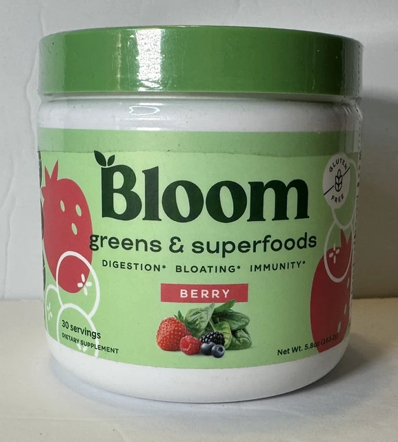 BLOOM NUTRITION GREENS and Superfoods Powder Berry flavor (30