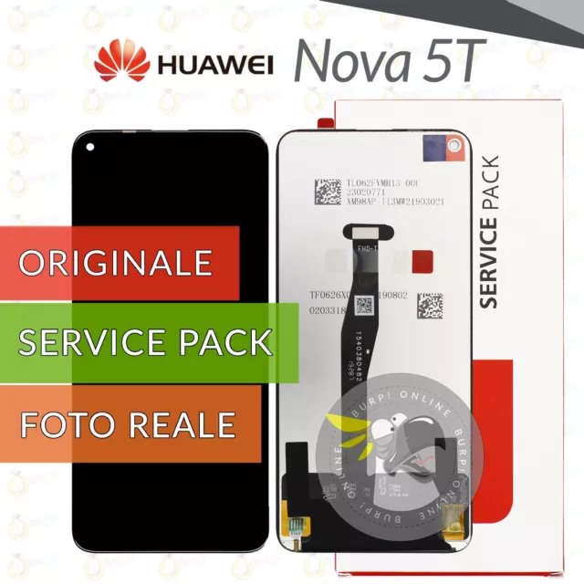 Display Originale Huawei Nova 5T Yal-L21 Yal-L61 Yal-L71 Schermo Lcd Vetro Touch