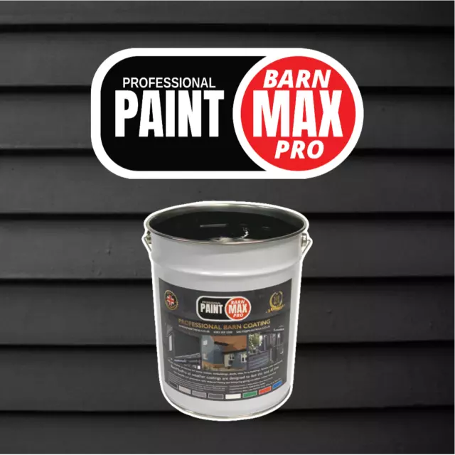 Barn Paint Black, 20lt Gloss,Mid Sheen,Matt, Oil Based Barn Coating PaintMax PRO