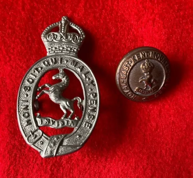 Royal East Kent Mounted Rifles  with Yeomanry British Army Badge small bundle