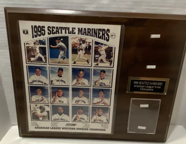 1995 Seattle Mariners Baseball Roster Plaque Wall Decor Wood Vtg 90s