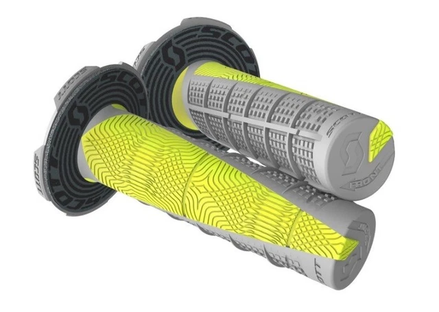 Manopole Grigio E Giallo Fluo - Coppia Per Bici, Moto O Scooter - Foto 2