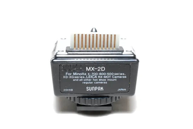 SUNPAK MX-2D Blitzadapter Minolta für DX Blitzgerät - dedicated shoe (neuwertig) 2