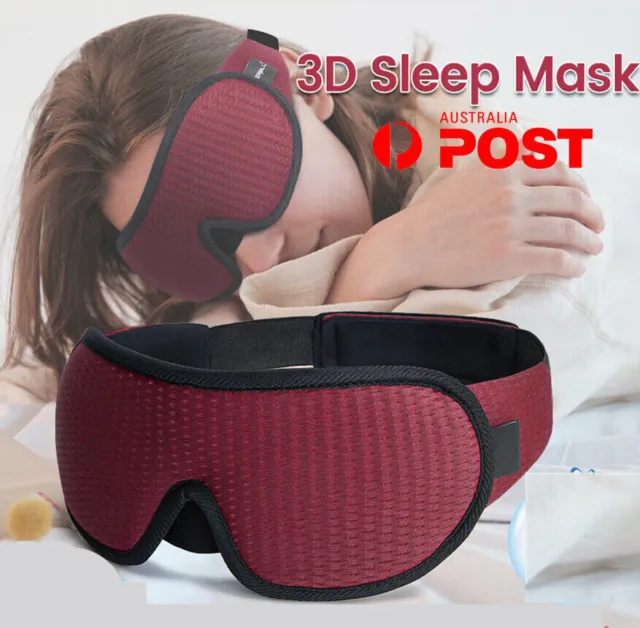 3D Sleep Eye Mask Travel Soft Memory Foam Padded Shade Cover Sleeping Blindfold