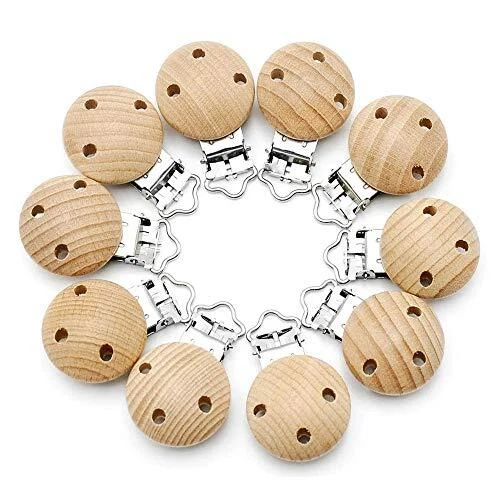 Pinces à Photos En Bois Cactus – Lot De 10 Avec Ficelle - 13