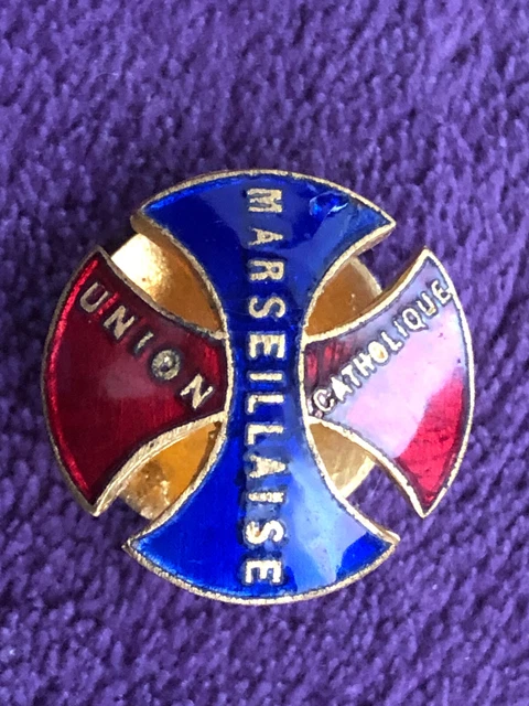 Insigne PTT Football Marseille 1961 - Union Internationale Sport, Pin émail Vintage