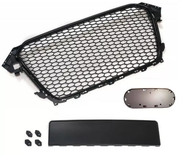  Fits for Audi A3 8P Facelift Badgeless Mesh Grill Sport Front  Grill Emblemholder : Automotive