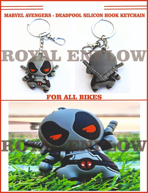 Marvel Avengers - Deadpool Silicon Hook Keychain for All Bikes - Exp Ship