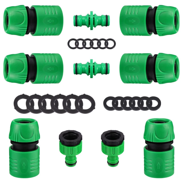 Set di 10 connettori rapidi per tubi da giardino (6 connettori rapidi Set di 10 connettori rapidi per tubi da giardino (6 connettori rapidi