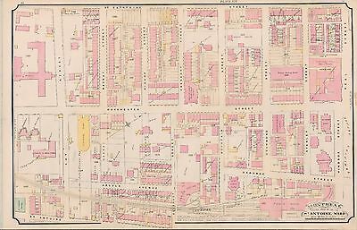 1890 Montreal, Canada, St. Antoine Ward, Crystal Rink, Windsor Hotel, Atlas Map