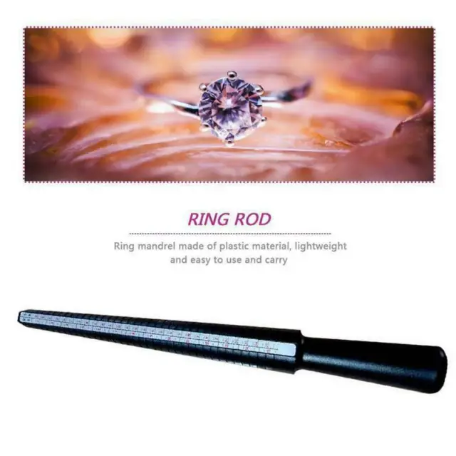 UK US Ring Sizer Guage Mandrel Finger Sizing Measure Stick Standard Jewelry Tool