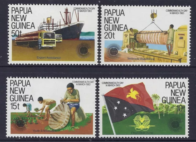 1983 Papua New Guinea Commonwealth Day Set Of 4 Fine Mint Muh/Mnh