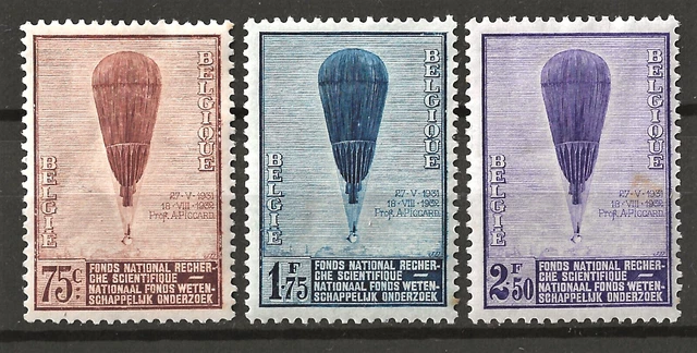 Timbres Belgique - 1932 Série N° 353 à 355 - Neufs*