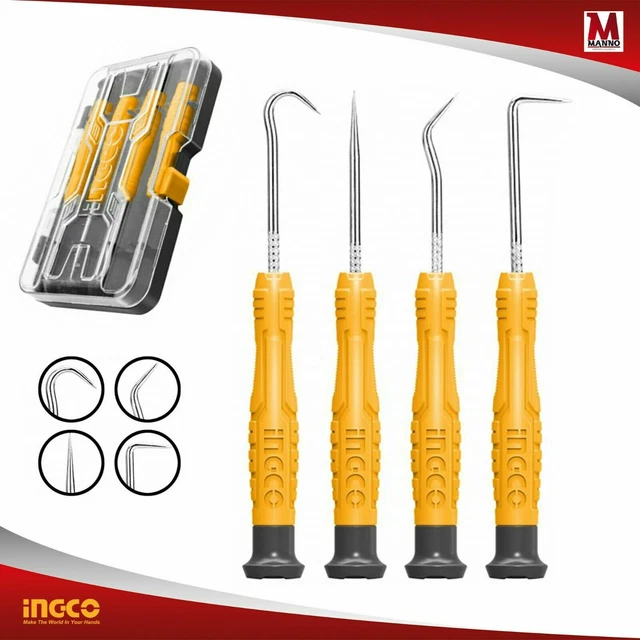 8 Pezzi Set Di Plettri E Ganci Di Precisione - Utensili Per Rimozione Paraolio, O-Ring E Componenti Elettronici