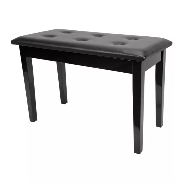 New Crown Standard Tufted Duet Piano Stool with Storage Compartment (Black)