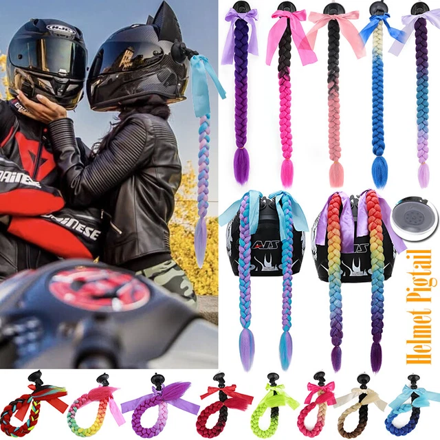 Helmet Hair Jumbo Braid Ponytail Wig Women Cool Motorcycle Helmet Hair Personality Fashion Spring Twist Braiding Decoration Dreadlocks Men Colored Helmet Hair I.1013083406