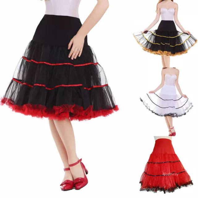 Short Petticoat 50s Vintage Slip Rockabilly 26" Net Underskirt Skirt TUTU m1