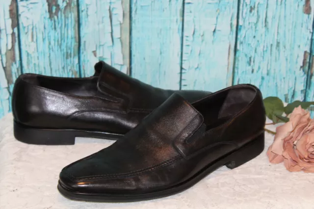 Nice!Monte Rosso ‘Lucca’ Mens Black Nappa Leather Loafer 14M $350