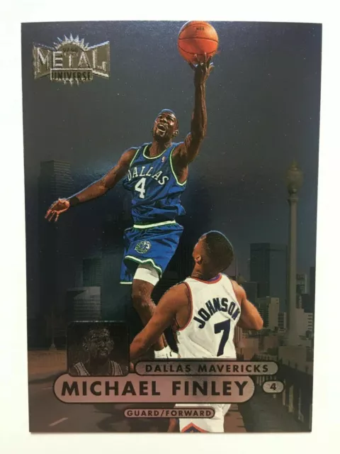 1997-98 Metal Universe Championship Michael Finley Mavericks Basketball Card #79