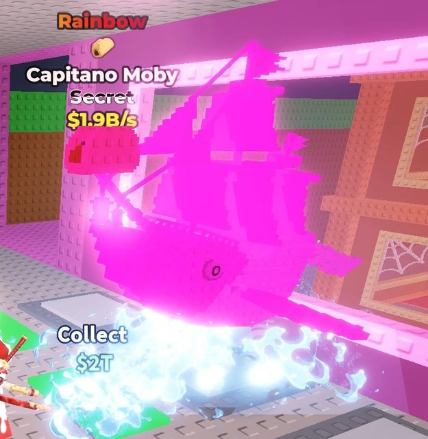Capiitano Moby RAINBOW CAPITANO MOBY 1.9b/s Steal A Brainrot Secret Roblox $480.00 ...