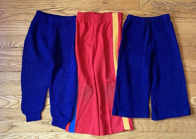 Vintage 1970's Youth Boy Pants Size 3-4T Health-tex Fleece Sweatpants Lot