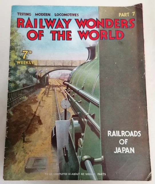 MAGAZINE - ANTIQUE 1935 Railway Wonders Of The World Part 7 Trains ...