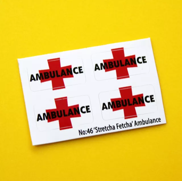 MATCHBOX SUPERFAST No.46 Stretcha Fetcha Ambulance  sticker decal reproductions