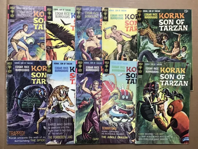 Korak Son of Tarzan ~ 1968–1969 ~ 10 Issue Gold Key Lot ~ Edgar Rice Burroughs