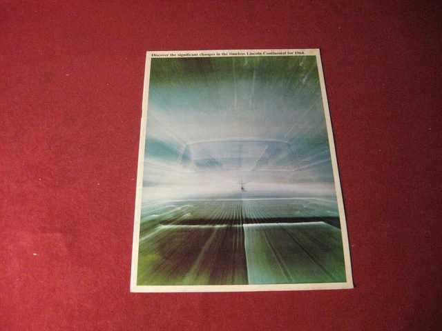 1964 Lincoln Large Prestige Sales Brochure Catalog Booklet Old Original