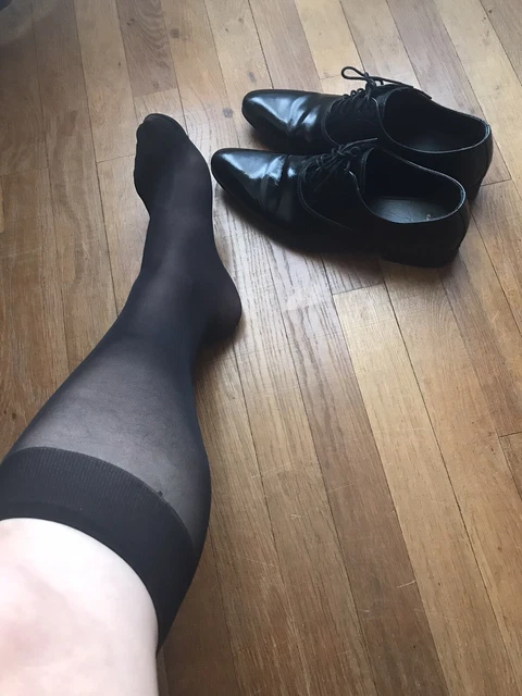 Lot De 4 Chaussettes Nylon Homme – Noir Ultra Sheer – Taille 39-46 – Neuf