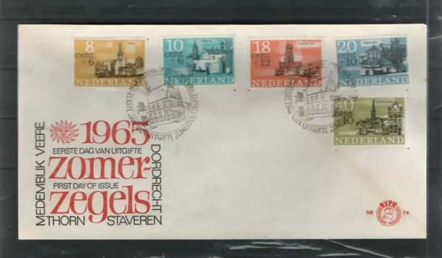 Mi.- Nr. 843 - 47 Sommermarken Stadtansichten FDC