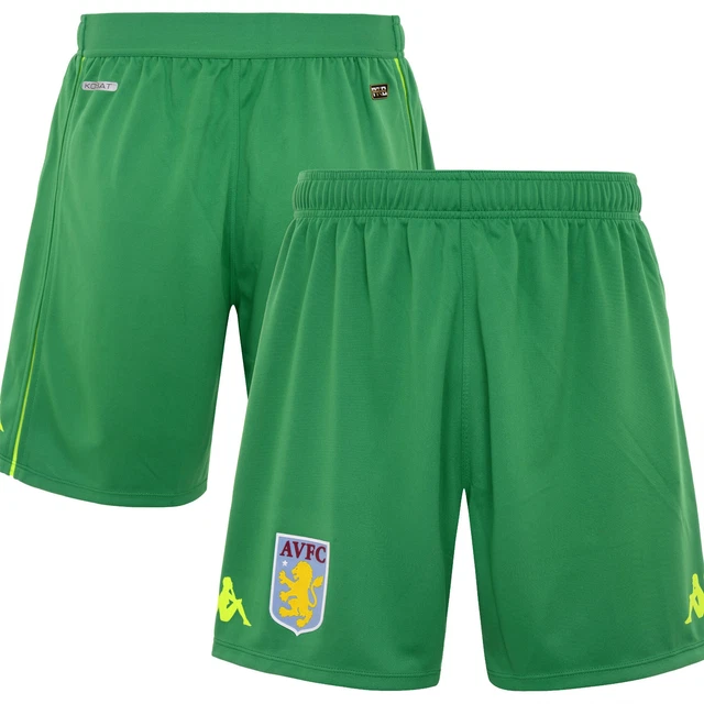 Pantaloncini da calcio Aston Villa (taglia 10y) pantaloncini da portiere verdi Kappa per bambini - nuovi