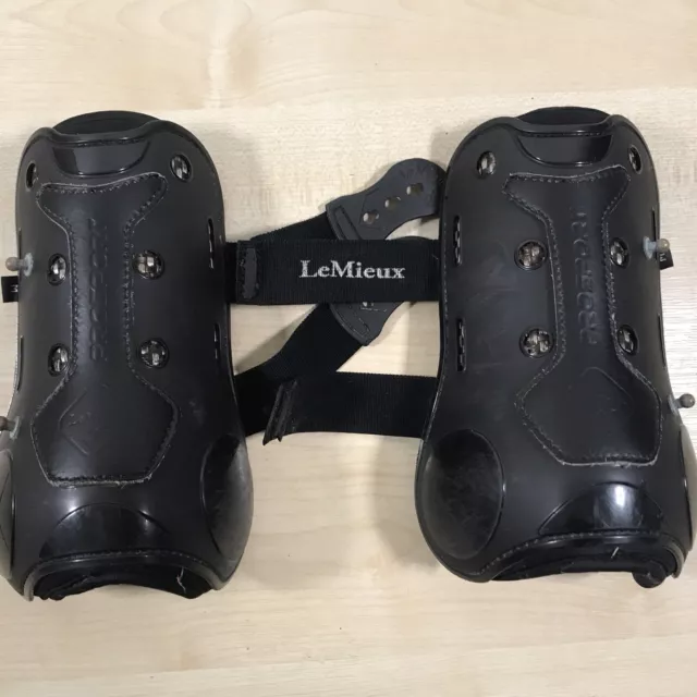 Lemieux Broken Straps pro sport black tendon boots, Cob Size