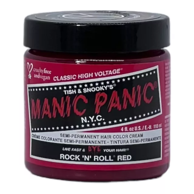 Manic Panic Semi-Permanent Hair Color Cream Rock 'N' Roll Red 4 Oz