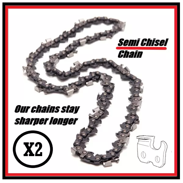 Chainsaw Chain Suit Black & Decker Alligator GK1000 10cm Bar (2 x Chains)