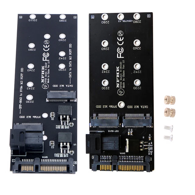 22Pin SATA M.2 SSD Adapter SFF-8643 to NVMe M.2 NGFF SSD for Mainboard+ DI