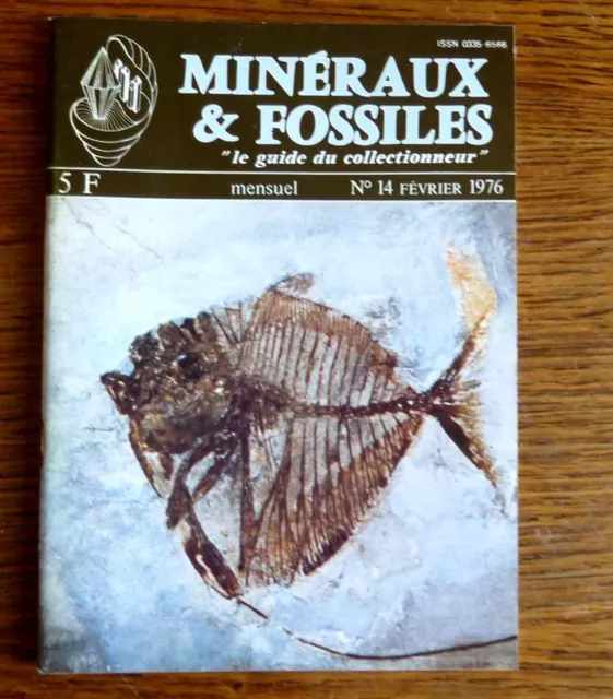 Minéralogie  REVUE MINERAUX ET FOSSILES N° 14 Fév 1976 Massif Central - Saphoz