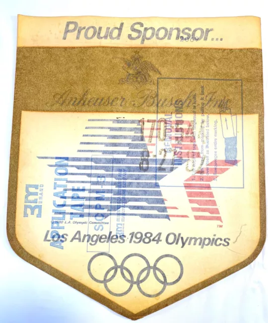 Vintage 1984 RARE Anheuser Busch Los Angeles Olympics 10" x 13" Sticker Nice!