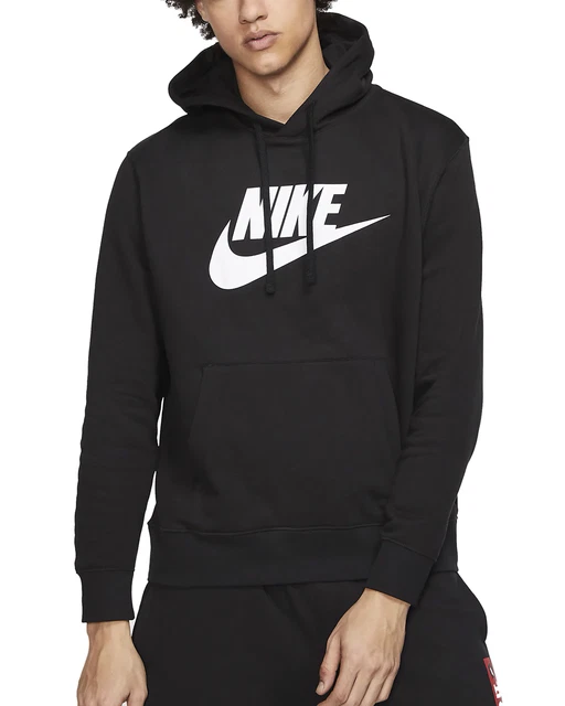 Felpa Con Cappuccio Uomo Nike Club Graphic Nera Taglia M Cod BV2973-010