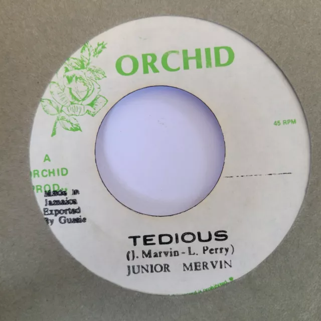 JUNIOR MURVIN Tedious ORCHID Murder!! Lee Perry + Roots Reggae 7" HEAR