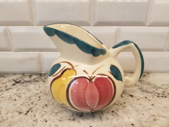 Vintage Puritan Pottery Apple and Pear Pattern Creamer / Small Pitcher