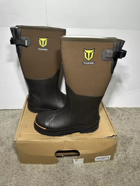 TIDEWE RUBBER WORK Boot for Men Size 9 D Steel Toe Shank Waterproof ...