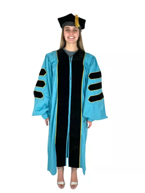 Cappe Diem Doctoral Gowns with Gold Piping and Tam Deluxe Package 2